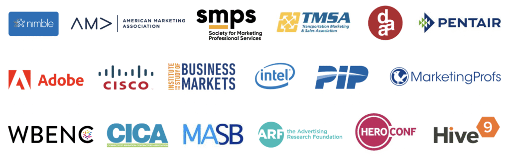 Logos of Companies and Events with Laura Patterson appearances